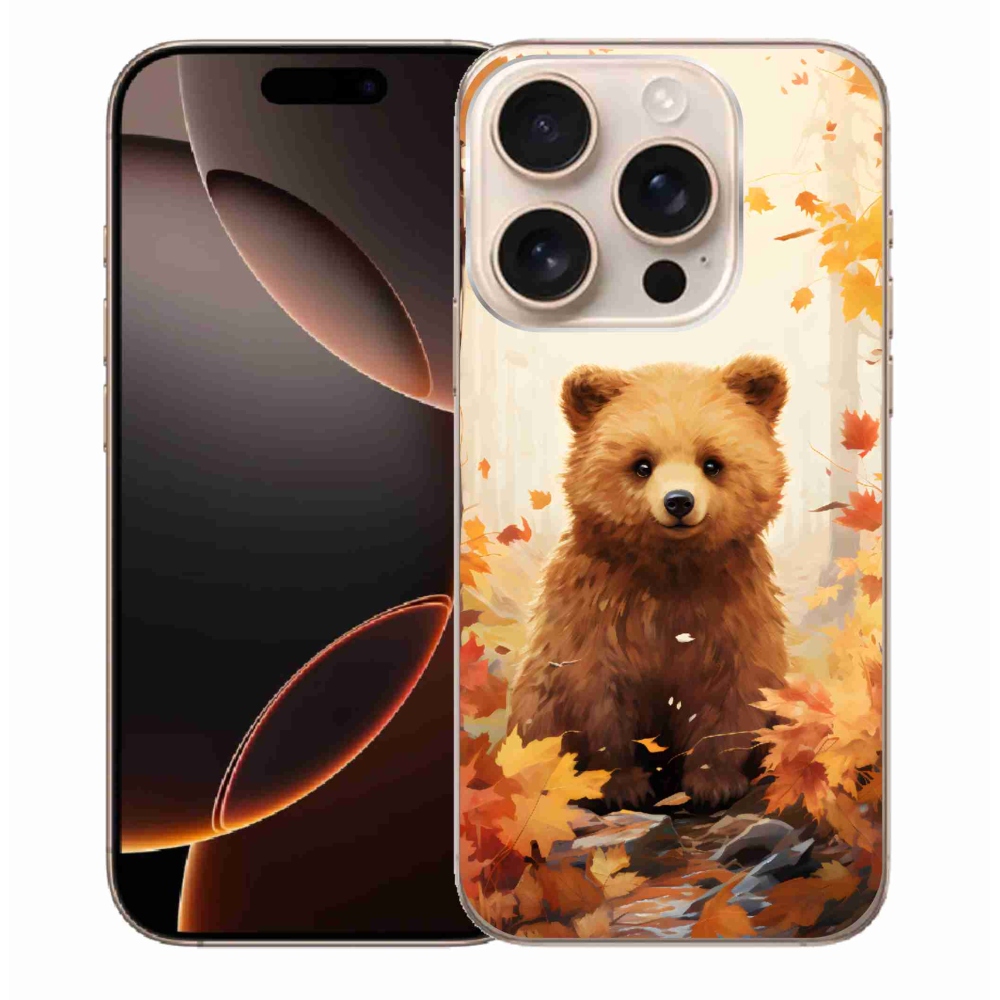 Gélový kryt mmCase na iPhone 16 Pro Max - medveď v lese