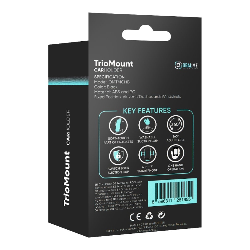 BALENIE:ME TrioMount Car Mount Black