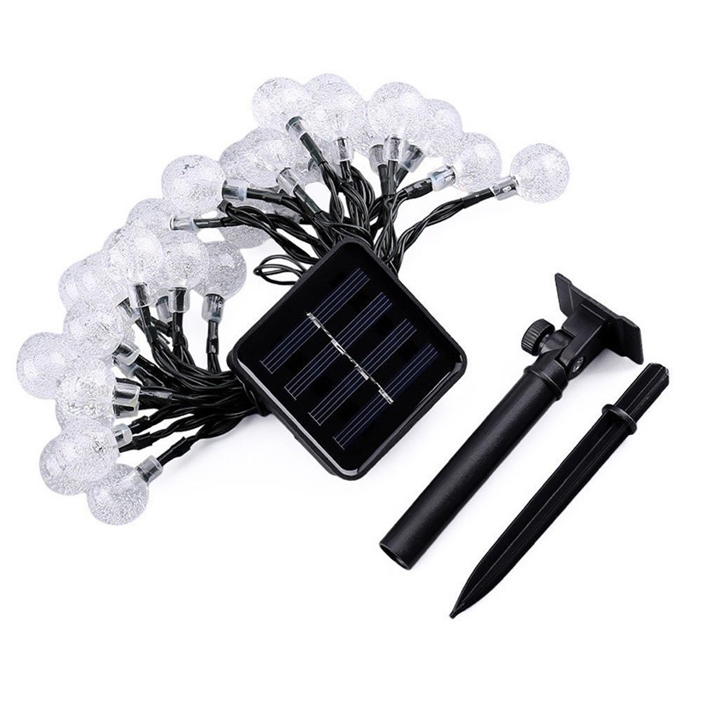 Záhradná solárna svetelná dekorácia s krištáľovým efektom 12 m 100 LED – žlté svetlo