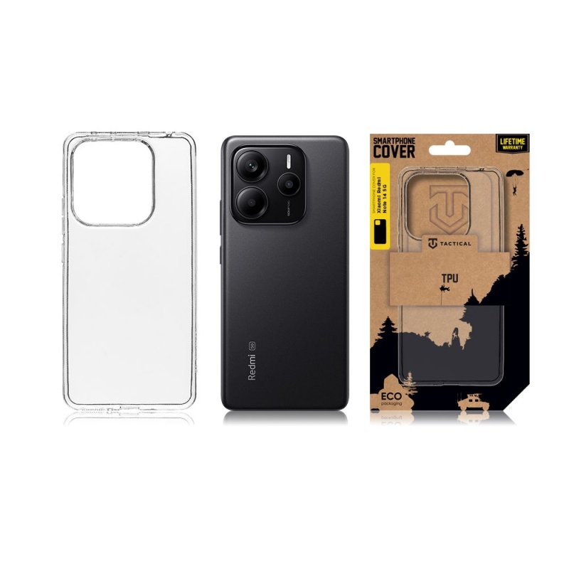 Tactical TPU Kryt pre Xiaomi Redmi Note 14 5G Transparent
