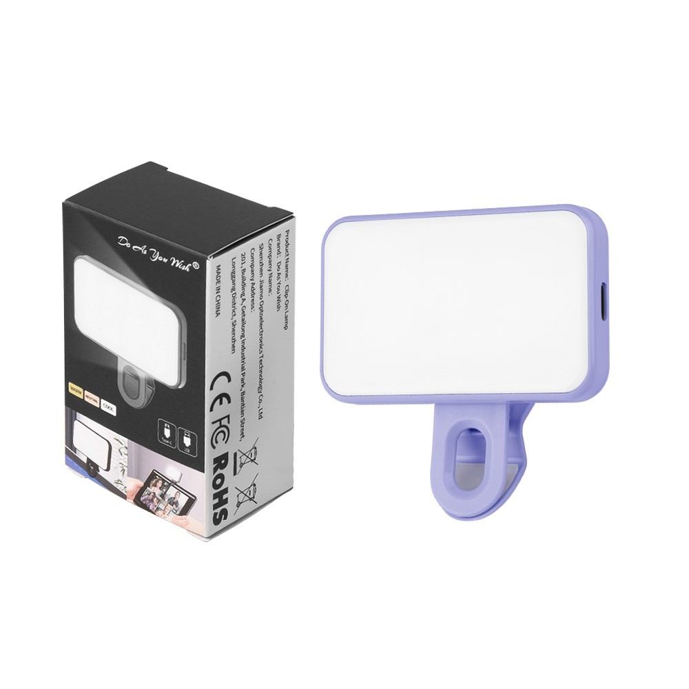 Mini LED svetlo na mobil s klipom 24 LED - fialové