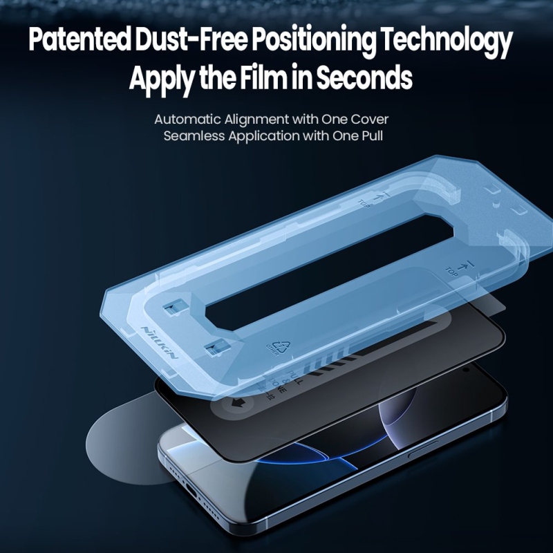 Nillkin Tvrdené sklo 0,25 mm Guardian 2,5D pre Apple iPhone 16 Pro Max Black (s aplikátorom)