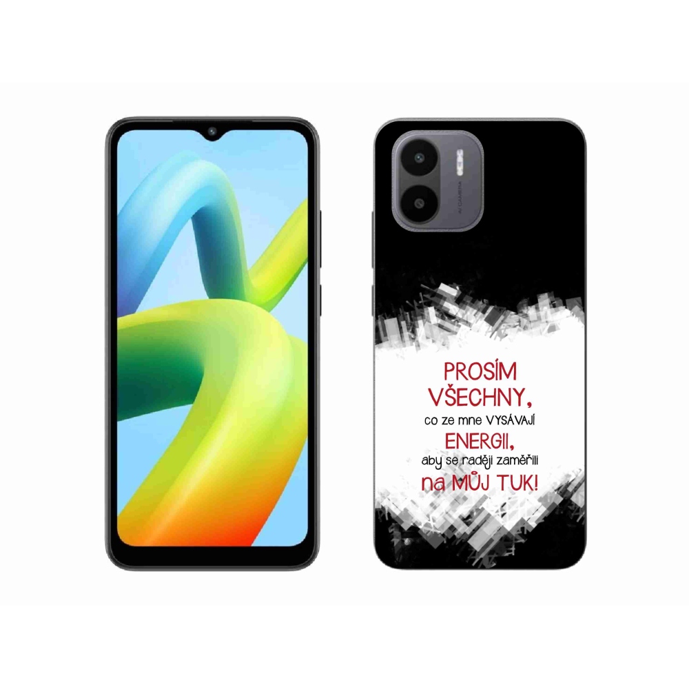 Gélový kryt mmCase na Xiaomi Redmi A1 - vtipný text 1 červený
