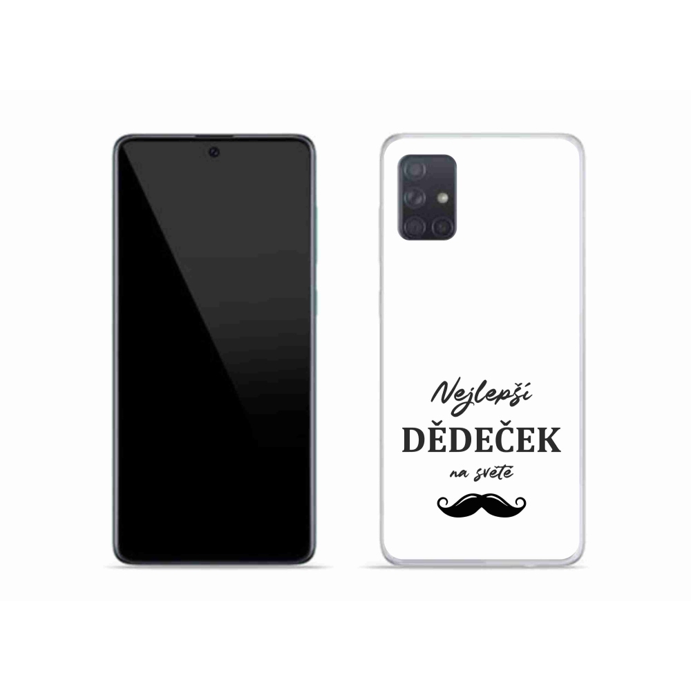 Gélový kryt mmCase na Samsung Galaxy A51 - najlepší dedko 1 biele pozadie