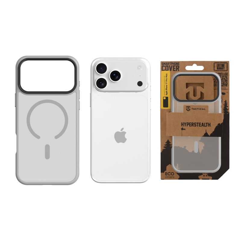 Taktický kryt MagForce Hyperstealth pre iPhone 17 Pro Max Light Grey