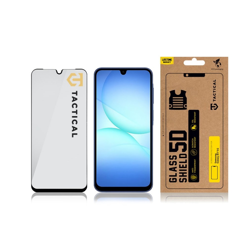 Taktický sklenený štít 5D sklo pre Samsung Galaxy A17 4G/5G Black