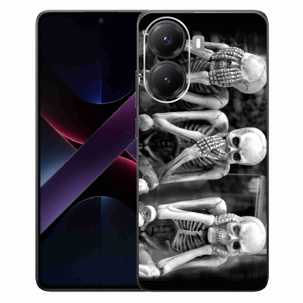 Gélový kryt mmCase na Xiaomi Poco X7 Pro 5G - kostlivci