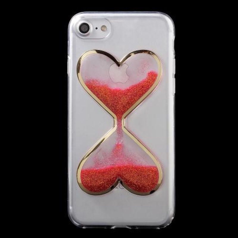 Heart presýpacie gélový obal na iPhone 8 a iPhone 7 - červený