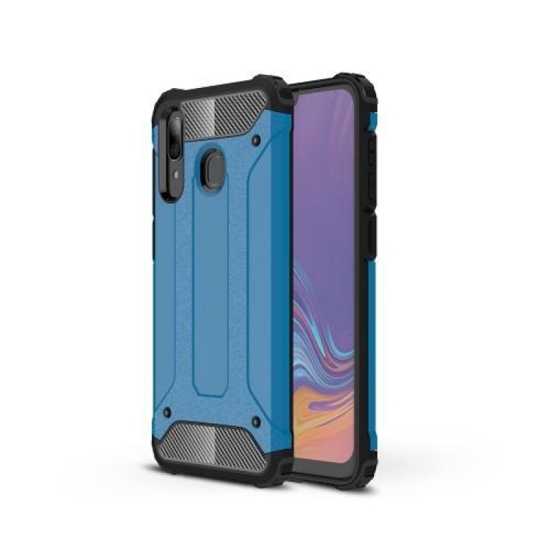 Heavy odolný hybridný obal na mobil Samsung Galaxy A30 / A20 - svetlomodrý