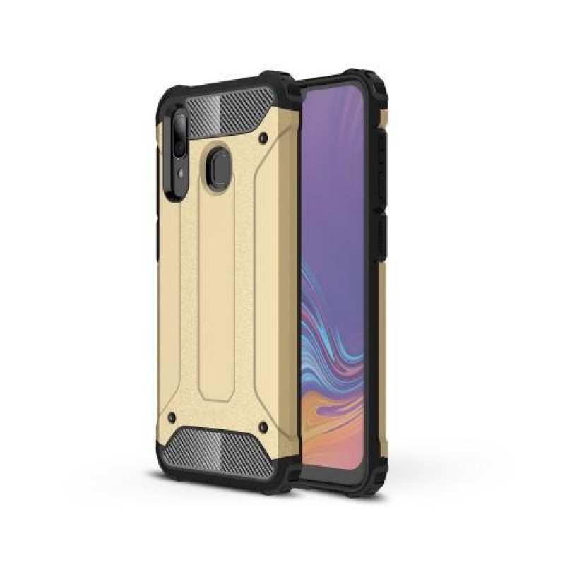 Heavy odolný hybridný obal na mobil Samsung Galaxy A30 / A20 - zlatý