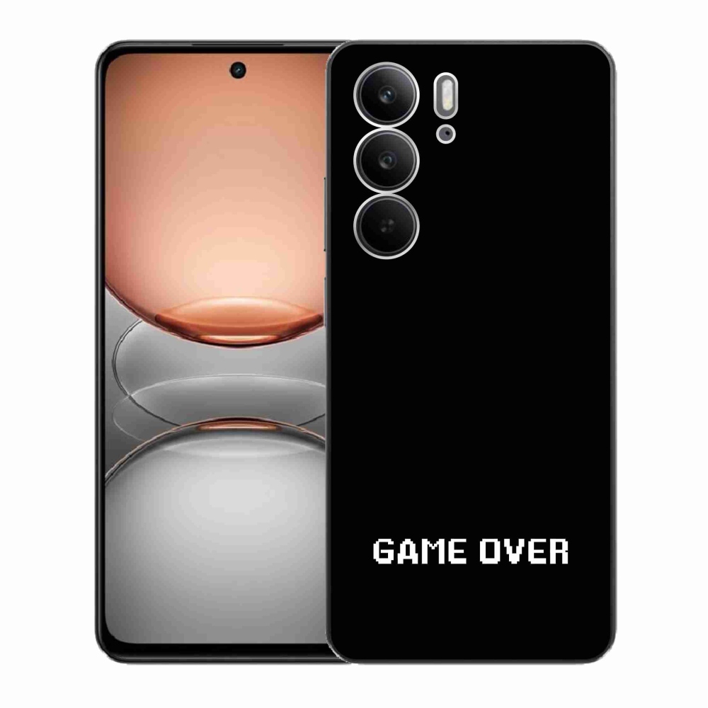 Gélový kryt mmCase na Realme C75 - game over čierne pozadie