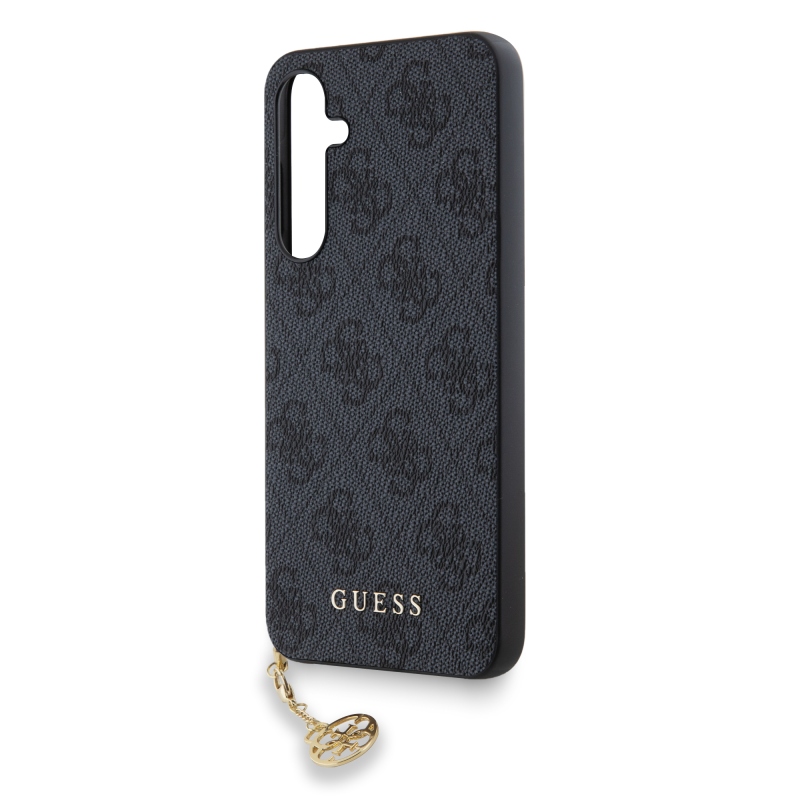 Guess 4G Charm Zadný Kryt pre Samsung Galaxy A55 5G Grey
