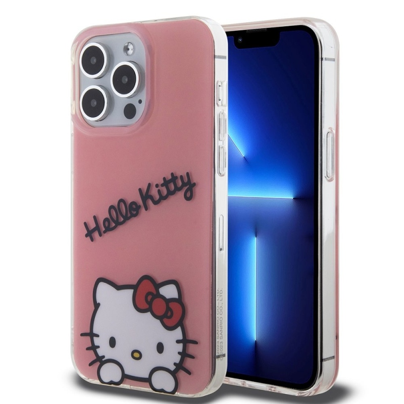 Hello Kitty IML Daydreaming Logo Zadný Kryt pre iPhone 13 Pro Pink