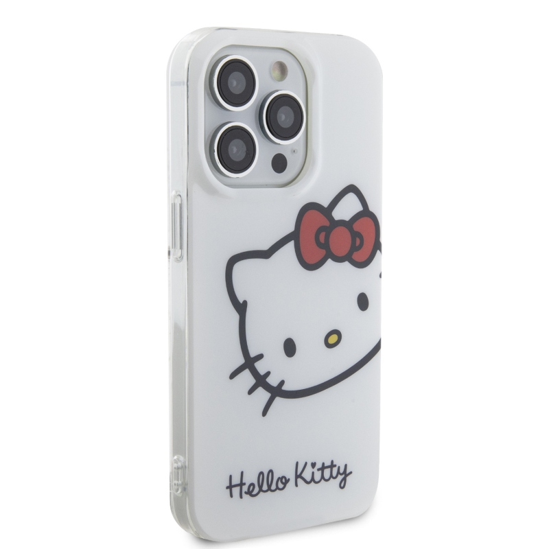 Hello Kitty IML Head Logo Zadný Kryt pre iPhone 13 Pro White