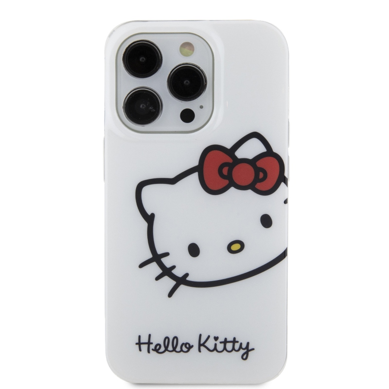 Hello Kitty IML Head Logo Zadný Kryt pre iPhone 13 Pro White