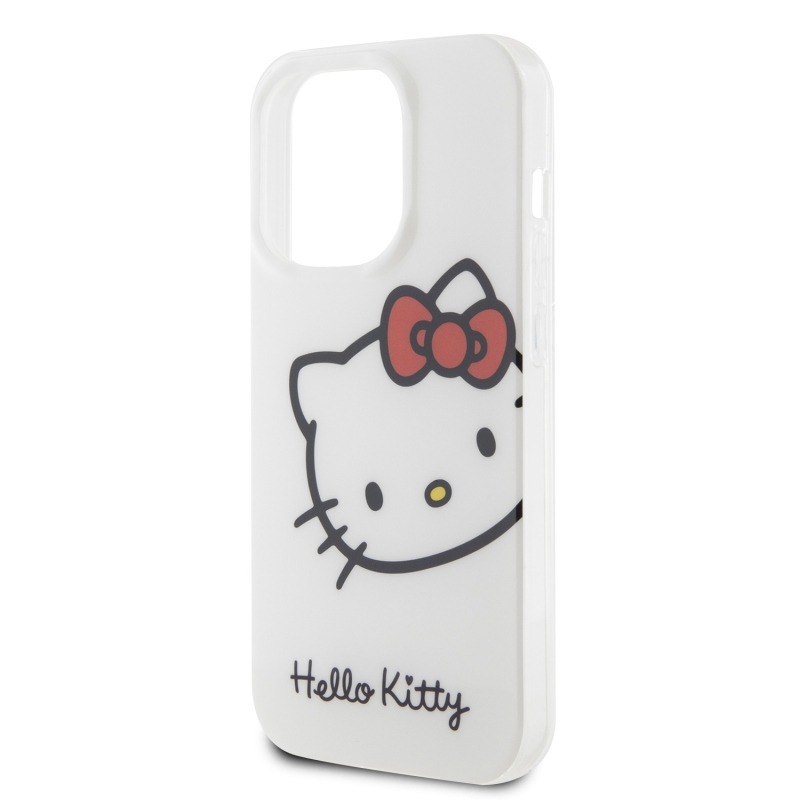 Hello Kitty IML Head Logo Zadný Kryt pre iPhone 13 Pro White