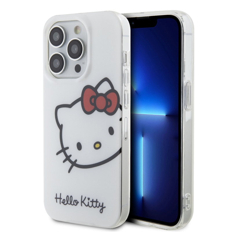 Hello Kitty IML Head Logo Zadný Kryt pre iPhone 13 Pro White