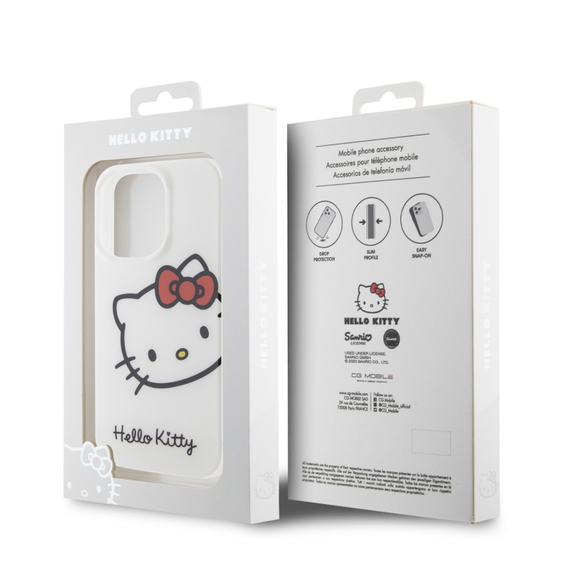 Hello Kitty IML Head Logo Zadný Kryt pre iPhone 13 Pro White