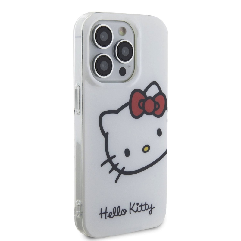 Hello Kitty IML Head Logo Zadný Kryt pre iPhone 15 Pro White