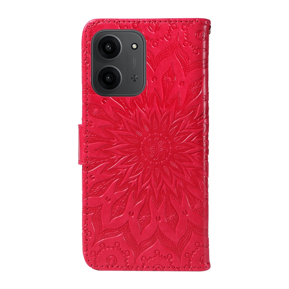Sunflower knižkové púzdro na Xiaomi Redmi 15C 4G/5G (173mm) - červené