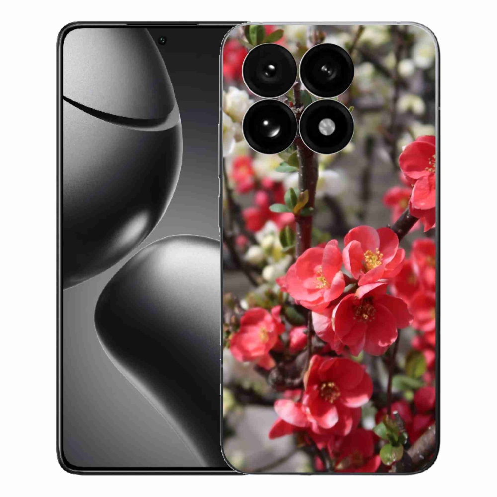 Gélový kryt mmCase na Xiaomi 15T - červené kvety