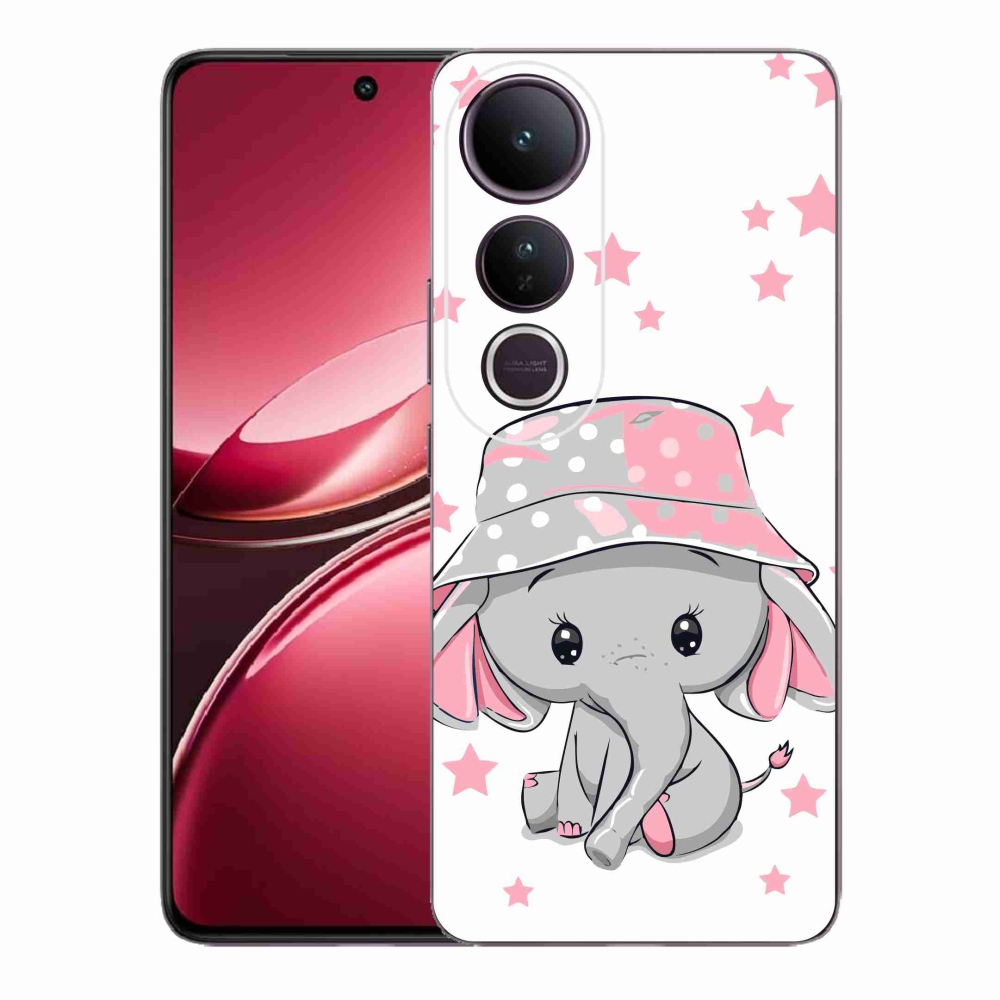 Gélový kryt mmCase na Vivo V50 Lite 4G/5G - ružový slon