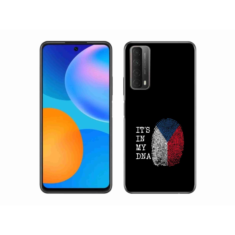 Gélový kryt mmCase na Huawei P Smart (2021) - vlajka odtlačok prsta čierne pozadie