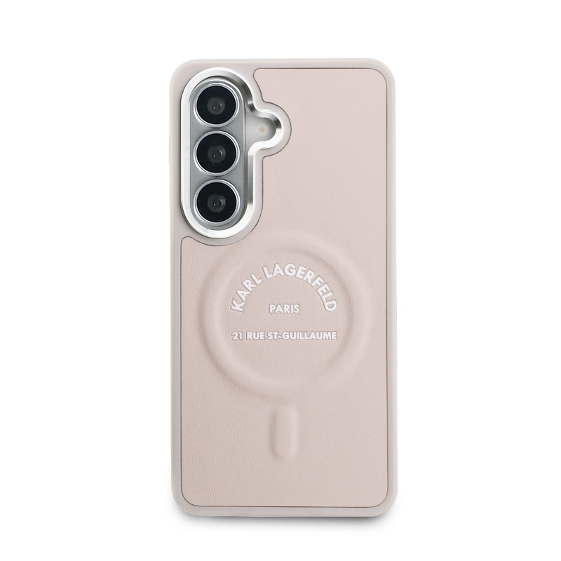 Karl Lagerfeld PU RSG Logo Magnetický zadný kryt pre Samsung Galaxy S26+ Pink