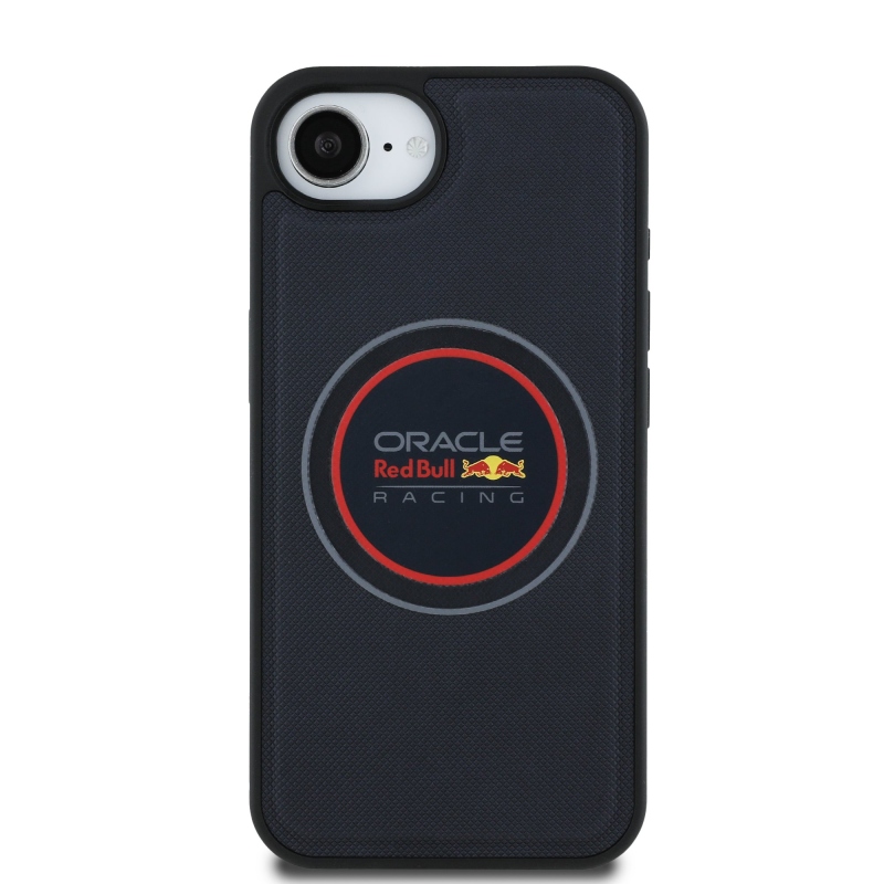 Red Bull PU Leather Red Ring MagSafe Zadný Kryt pre iPhone 16e Navy