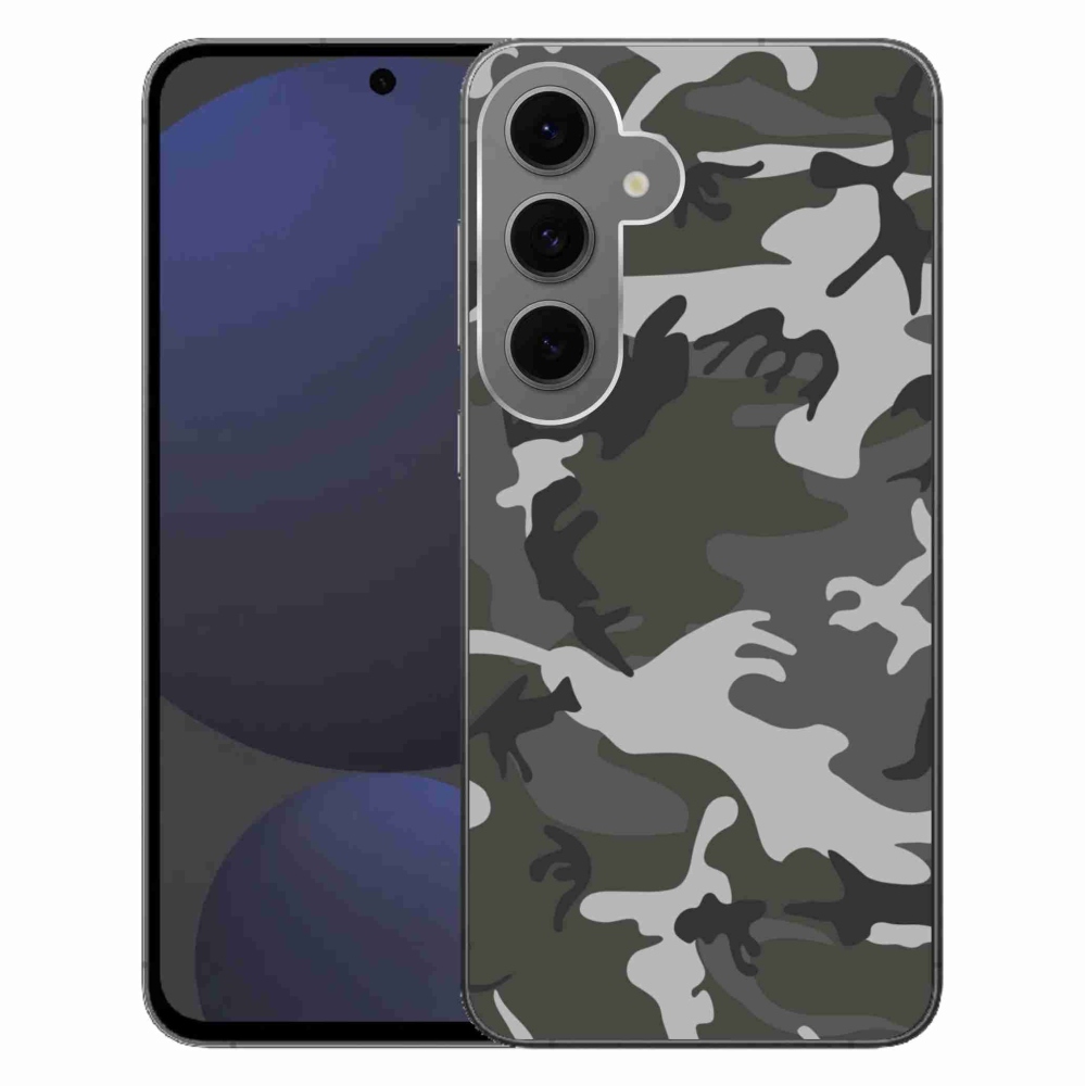Gélový kryt mmCase na Samsung Galaxy S24 FE - maskáčový vzor