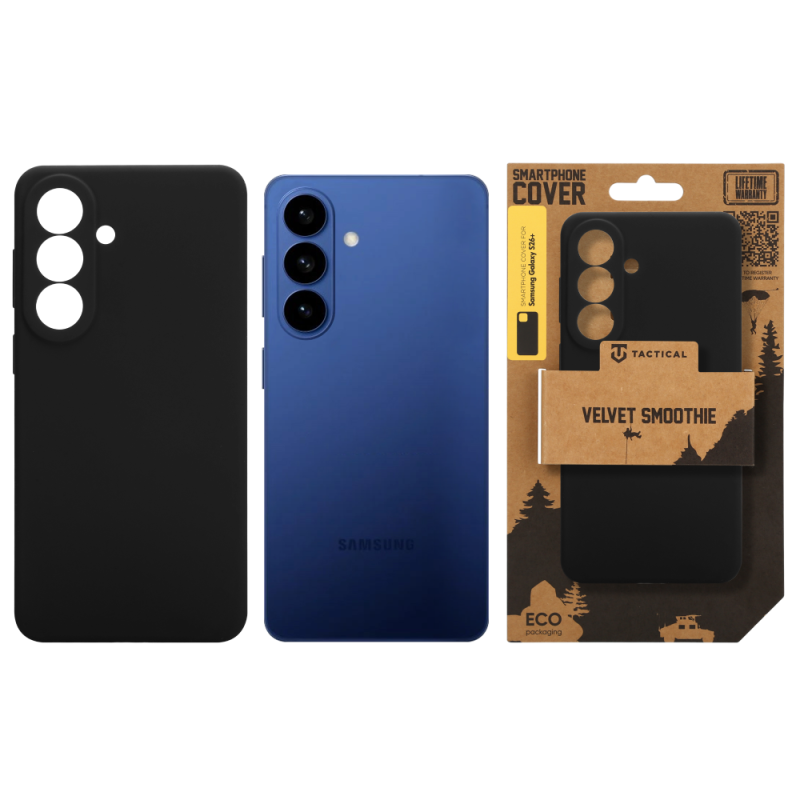 Taktický zamatový kryt Smoothie pre Samsung Galaxy S26+ Asphalt