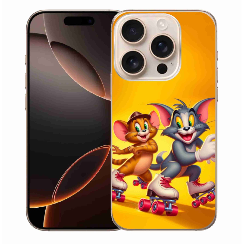 Gélový kryt mmCase na iPhone 16 Pro Max - tom a jerry