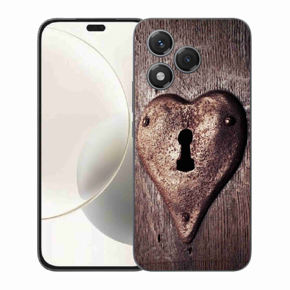 Gélový kryt mmCase na Honor 400 Lite - zámok v tvare srdca