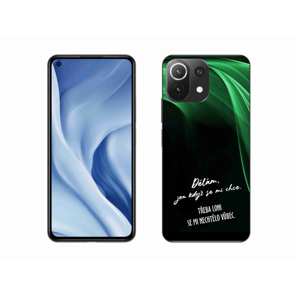 Gélový kryt mmCase na Xiaomi Mi 11 Lite 4G/5G - vtipný text 12 čierne pozadie