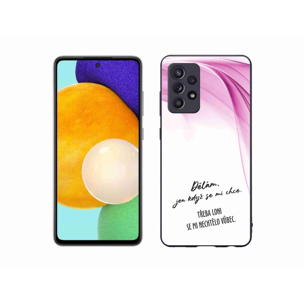 Gélový kryt mmCase na Samsung Galaxy A52s 5G - vtipný text 12 biele pozadie