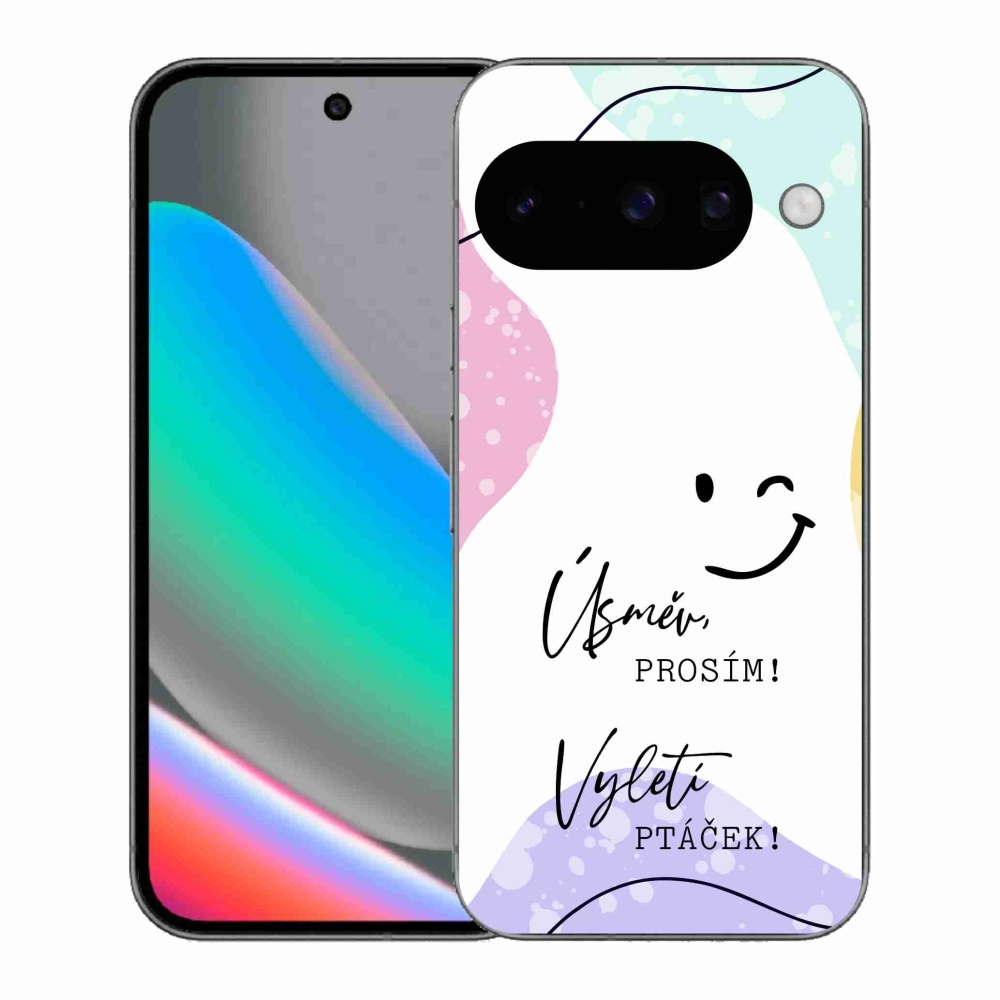 Gélový kryt mmCase na Google Pixel 10 - vtipný text 4 biele pozadie