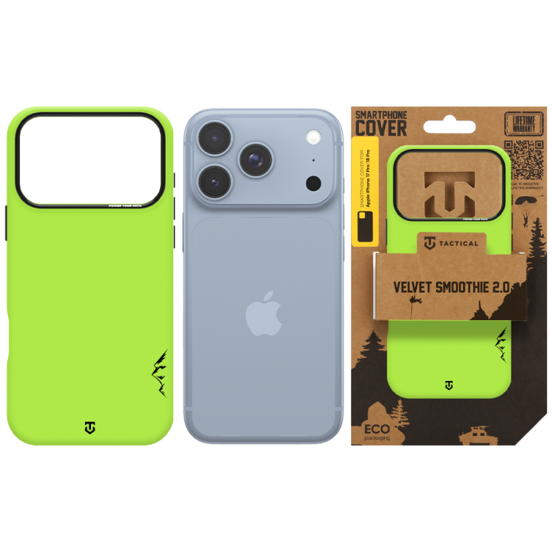 Tactical MagForce Velvet Smoothie 2.0 – puzdro pre Apple iPhone 18 Pro/17 Pro v farbe Avocado