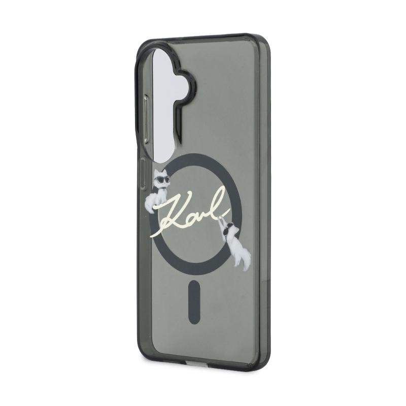 Karl Lagerfeld IML Choupette Karl Script Logo Magnetický zadný kryt pre Samsung Galaxy S26 Black