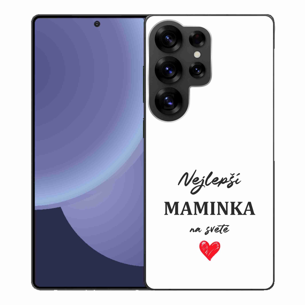 Gélový kryt mmCase na Samsung Galaxy S25 Ultra - najlepšia mamička 1 biele pozadie