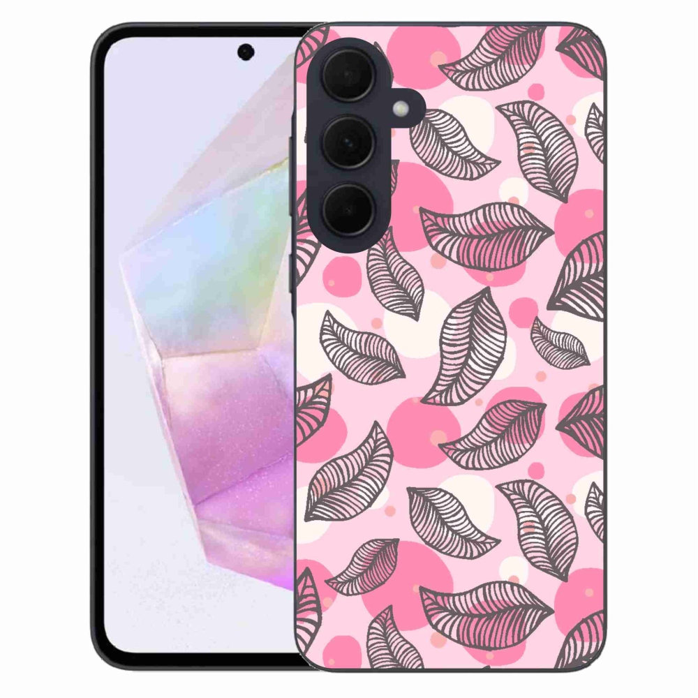 Gélový kryt mmCase na Samsung Galaxy A35 5G - kreslené padajúce listy