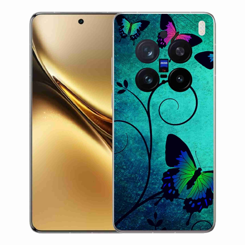 Gélový kryt mmCase na Vivo X200 Pro 5G - farební motýle