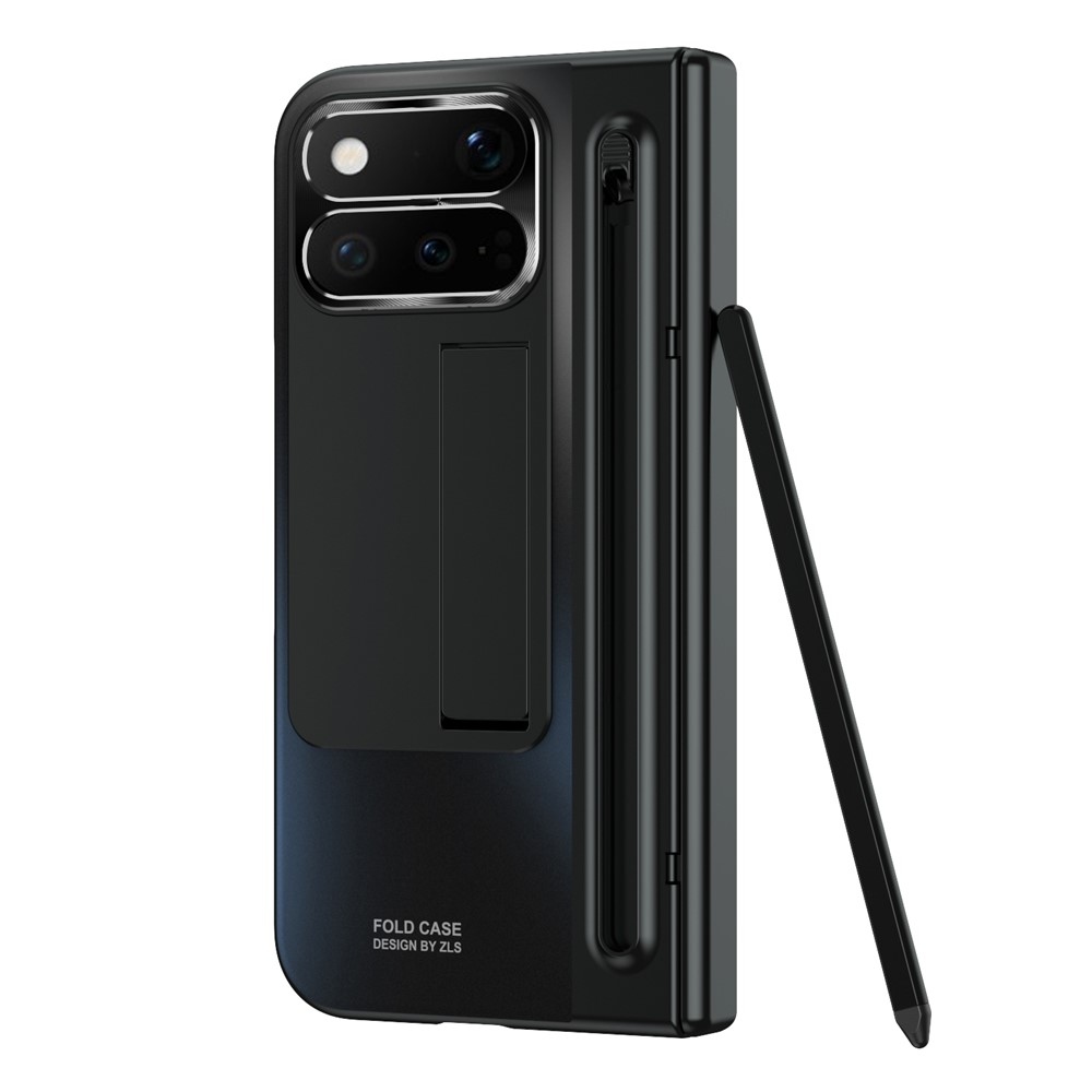 Hinge plastový kryt so stylusom a ochranou displeja na Google Pixel 11 Pro Fold - čierny