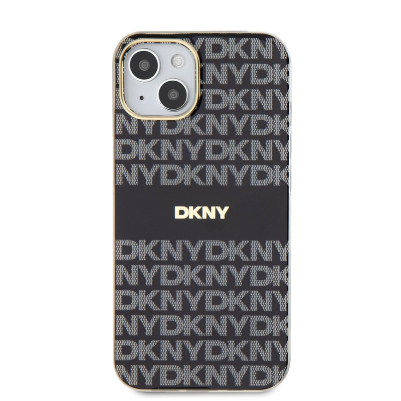 DKNY PC/TPU Repeat Pattern Tonal Stripe Magsafe Zadný Kryt pre iPhone 14 Black