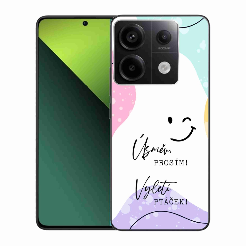 Gélový kryt mmCase na Xiaomi Redmi Note 13 Pro 5G/Poco X6 5G - vtipný text 4 biele pozadie