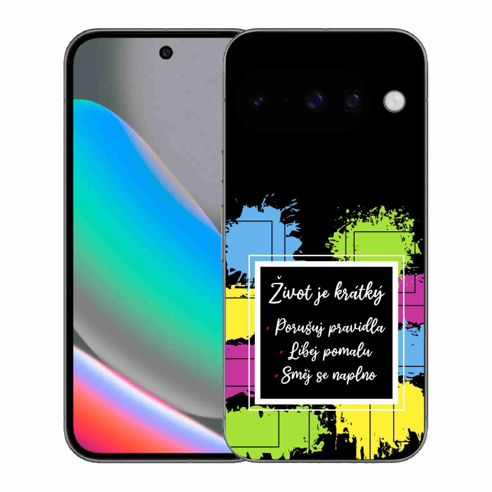 Gélový kryt mmCase na Google Pixel 10 - citát 5 čierne pozadie