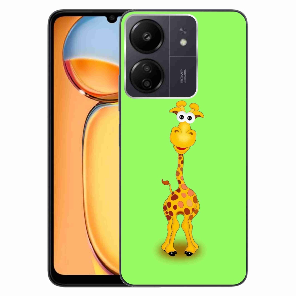 Gélový kryt mmCase na Xiaomi Poco C65/Redmi 13C - kreslená žirafa