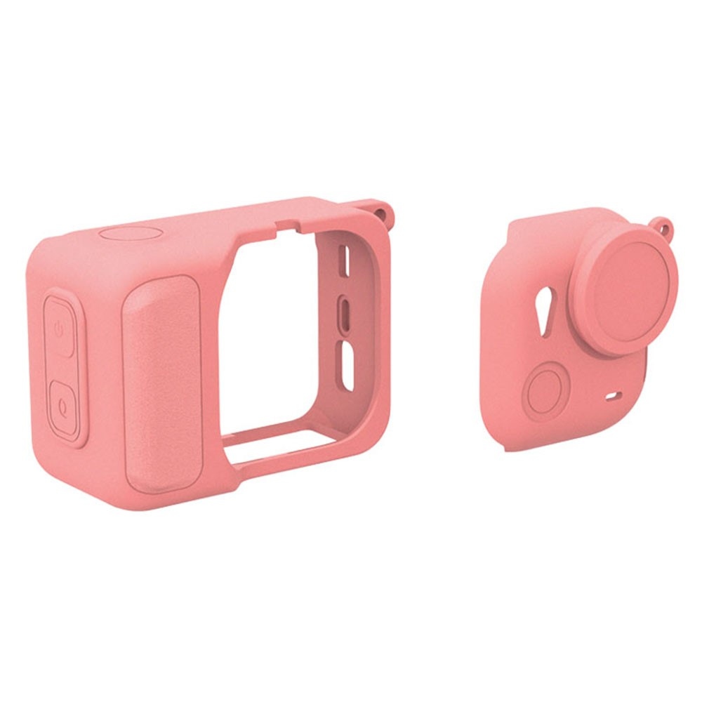 Silikónový ochranný obal s krytkou objektívu pre Insta360 GO Ultra – ružový