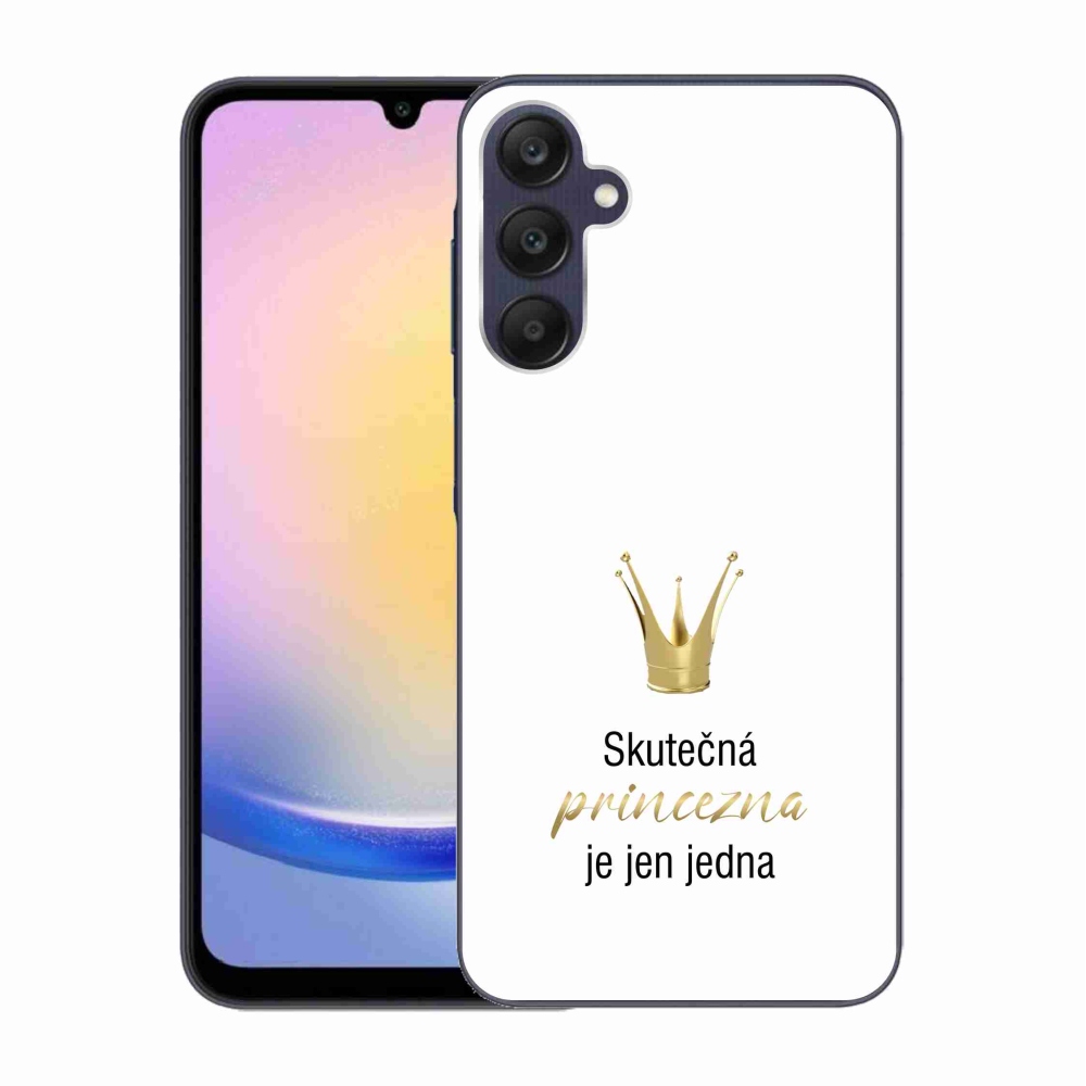 Gélový kryt mmCase na Samsung Galaxy A25 5G - skutočná princezná biele pozadie