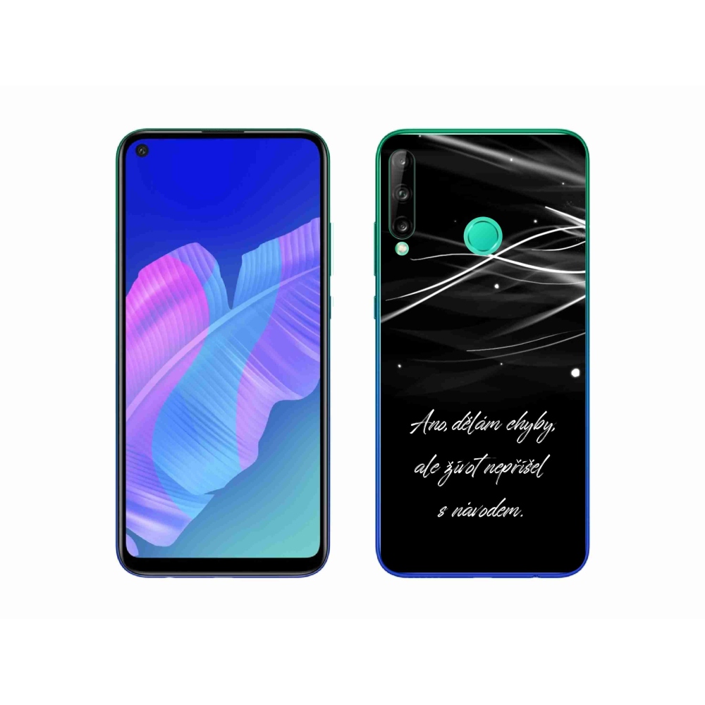 Gélový kryt mmCase na Huawei P40 Lite E - citát čierne pozadie