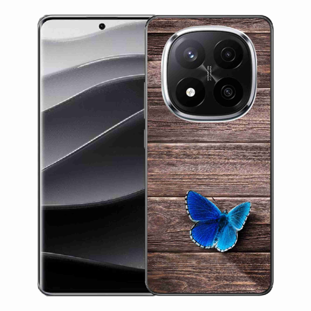 Gélový kryt mmCase na Xiaomi Redmi Note 14 Pro+ 5G - modrý motýľ 1